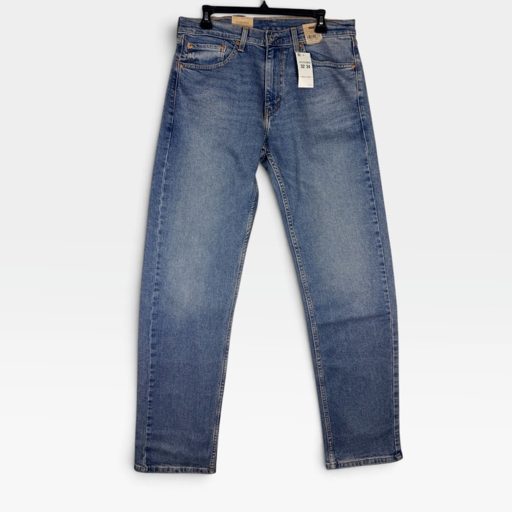 Levis Jeans 505 Regular Fit Mens 32x34 Medium Wash Blue Stretch Straight Leg NWT